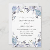 Dream Blue | Fancy bruiloft met bloemen Kaart (Voorkant)