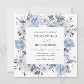 Dream Blue | Fancy voorjaar Floral Diamond Wedding Kaart (Voorkant)