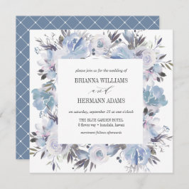 Dream Blue | Fancy voorjaar Floral Diamond Wedding Kaart