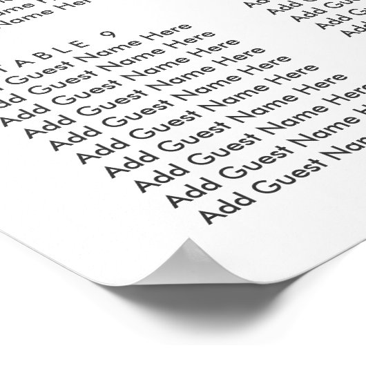 Dream Blue Floral Wedding Seating Chart Poster (Hoek)