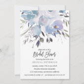 Dream Blue Flowers Wedding Vrijgezellenfeest Kaart (Voorkant)