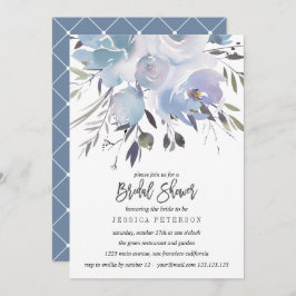 Dream Blue Flowers Wedding Vrijgezellenfeest Kaart