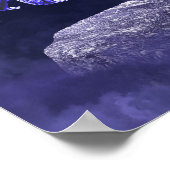 Dream Blue Moon Fantasy Inspirerend Poster (Hoek)