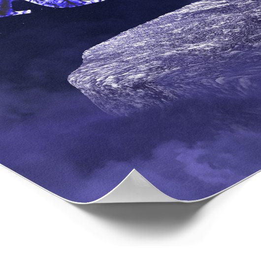 Dream Blue Moon Fantasy Inspirerend Poster (Hoek)