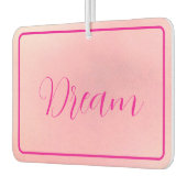 "Dream" Bright Pink Letter Gradient Pink Luchtverfrisser (Links)