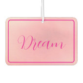 "Dream" Bright Pink Letter Gradient Pink Luchtverfrisser (Voorkant)