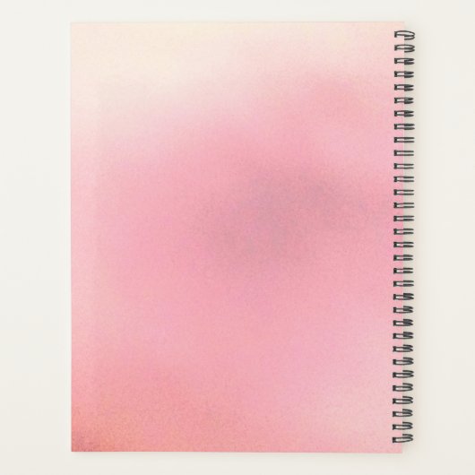 "Dream" Bright Pink Letter Gradient Pink Planner (Achterkant)