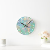 Dream Bubbles Blue en Tan Ronde Klok (Huis)