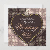 Dream Bubbles Chocolate Wedding Invitations Kaart (Voorkant)