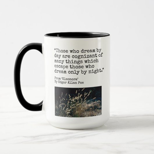 Dream by Day, Edgar Allen Poe citeert: Mok (Links)