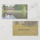 Dream Cabin Lake House Pond Real Estate Agent Visitekaartje (Voorkant / Achterkant)