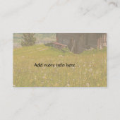 Dream Cabin Wildflower Meadow House Visitekaartje (Achterkant)