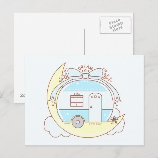 Dream  Camper Trailer Briefkaart (Voorkant / Achterkant)