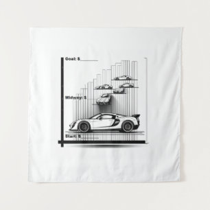 Dream Car Tracking Tapestry Wandkleed