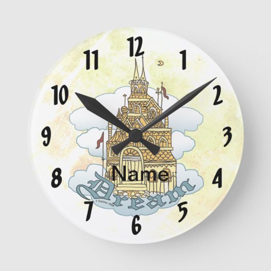 Dream Castle Clock Ronde Klok (Voorkant)