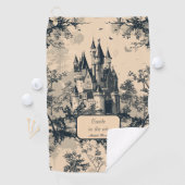 Dream Castle Midnight en Ivory Toile de Jouy Golfhanddoek (Insitu)