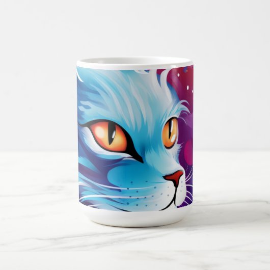 Dream Cat Abstracte wereld van kleuren Magische Mok (Midden)