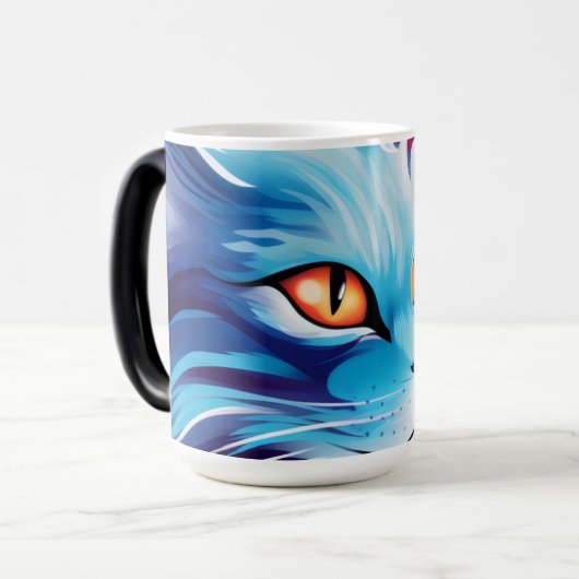 Dream Cat Abstracte wereld van kleuren Magische Mok (Voorkant links)