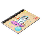 Dream Cat Journal - Retro Cosmic Vibes Notitieboek (Linkerzijde)