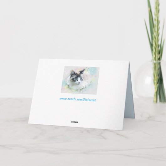 Dream Cat wenskaart Kaart (Achterkant)