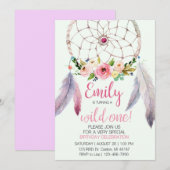 Dream Catcher 1st Birthday Kaart (Voorkant / Achterkant)