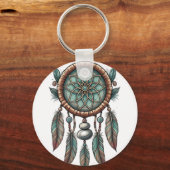 Dream Catcher Aluminium Circle Sleutelhanger (Achterkant)