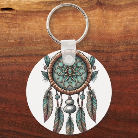 Dream Catcher Aluminium Circle Sleutelhanger (Voorkant)
