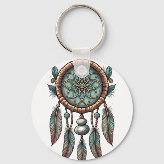 Dream Catcher Aluminium Circle Sleutelhanger (Achterkant)