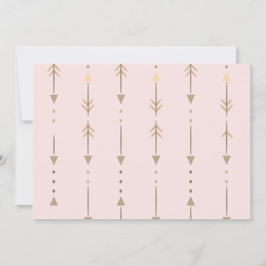 Dream Catcher, Arrows, FlamingoBirthday Uitnodigin Kaart (Achterkant)