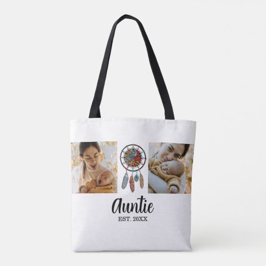 Dream Catcher Auntie Established Script 2 Photo Tote Bag (Achterkant)