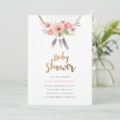 Dream Catcher Baby shower Invitation Kaart (Staand voorkant)