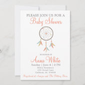 Dream Catcher Baby shower Invitation Kaart (Voorkant)