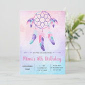 Dream Catcher Birthday Invitation Kaart (Staand voorkant)