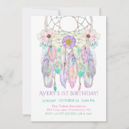Dream Catcher Boho Feathers Arrows Invitation Kaart