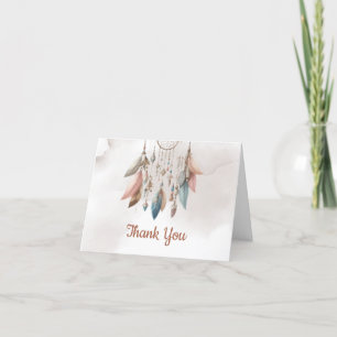 Dream Catcher Boho Pastel Dank je kaart