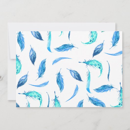 Dream Catcher Boy Eerste Verjaardag Uitnodiging (Achterkant)