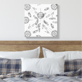 Dream Catcher Design 6 Canvas Afdruk (Insitu (Slaapkamer))