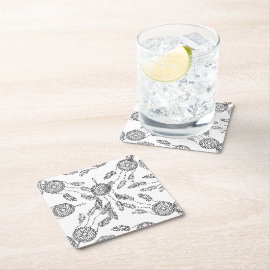 Dream Catcher Design Kartonnen Onderzetters (Insitu)