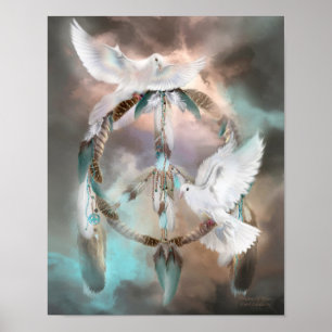 Dream Catcher - Dreams of Peace Art Poster/Print Poster