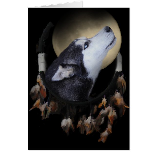 Dream catcher en blue eyed Husky (Voorkant)