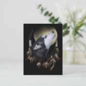 Dream catcher en blue eyed Husky Briefkaart (Staand voorkant)