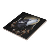 Dream catcher en blue eyed Husky Tegeltje (Zijkant)