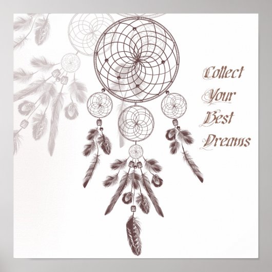 Dream Catcher en Quote Poster (Voorkant)