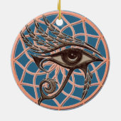 Dream Catcher Eye of Horus Blue Keramisch Ornament (Achterkant)