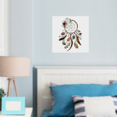Dream Catcher Feather en Flowers Folie Afdrukken (Insitu (Slaapkamer))