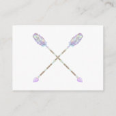 Dream Catcher Feathers Pastels Diaper Raffle Informatiekaartje (Achterkant)