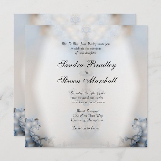 Dream Catcher Fractal Wedding Kaart (Voorkant / Achterkant)