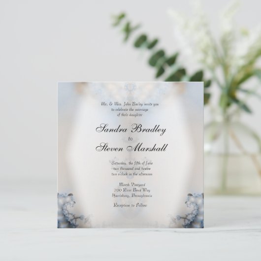 Dream Catcher Fractal Wedding Kaart (Staand voorkant)