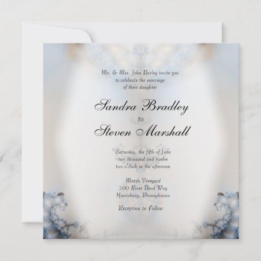 Dream Catcher Fractal Wedding Kaart (Voorkant)