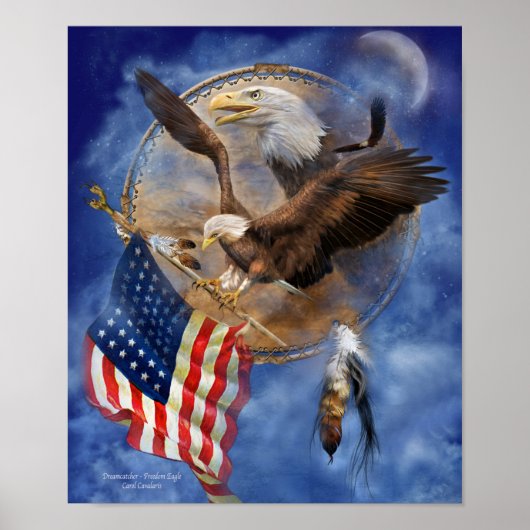 Dream Catcher - Freedom Eagle Art Poster/Print Poster (Voorkant)